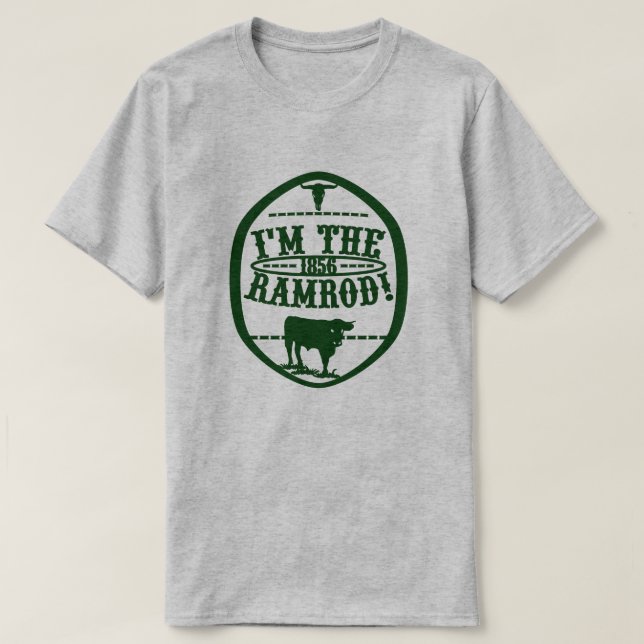 Camiseta Eu sou o RAMROD! Verde Oval 1856 (Frente do Design)