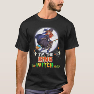 Camiseta Eu sou o rei bruxas voando vassoura lua