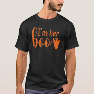 Camiseta Eu sou o seu Boo | Orange Text Casal Halloween