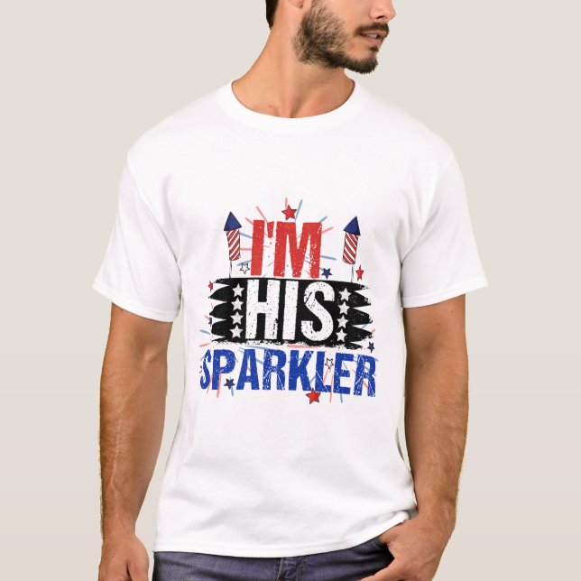 Camiseta Eu sou o seu espirito 4 de julho combinando Casais (Frente)