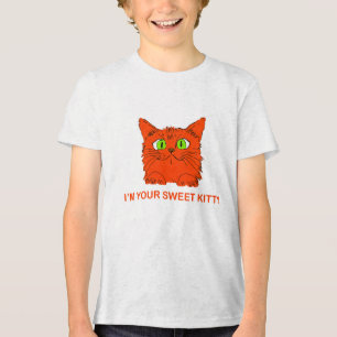 Camiseta Eu sou o seu Gatinho doce - Gato Vermelho do artis