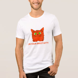 Camiseta Eu sou o seu Gatinho doce - Gato Vermelho do artis