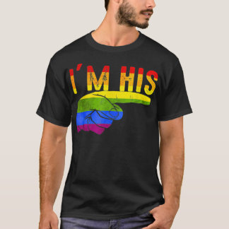 Camiseta Eu sou o seu "Hes Mine" para o Gay Casal Correspon
