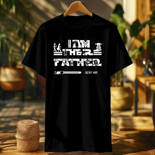 Camiseta Eu sou o seu pai, sinal de sabre de luz personaliz