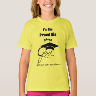 Camiseta Eu sou o Sis Orgulhoso do Formando-Preto-Editável