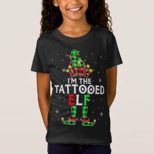 Camiseta Eu sou o tatuado Elf de Natal, Luzes de Natal, Elf