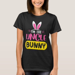 Camiseta Eu sou o tio Bunny Rabbit Orelhas Ovo Páscoa engra