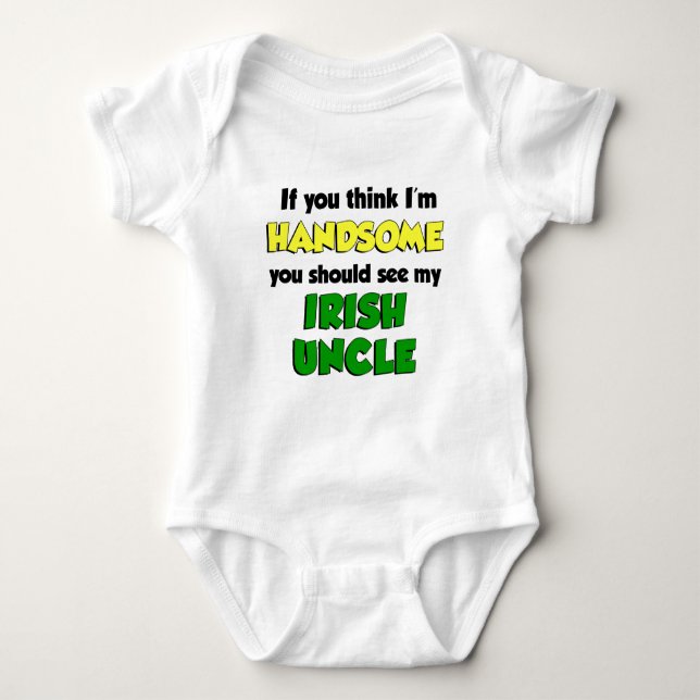 Camiseta Eu sou o tio irlandês bonito (Frente)