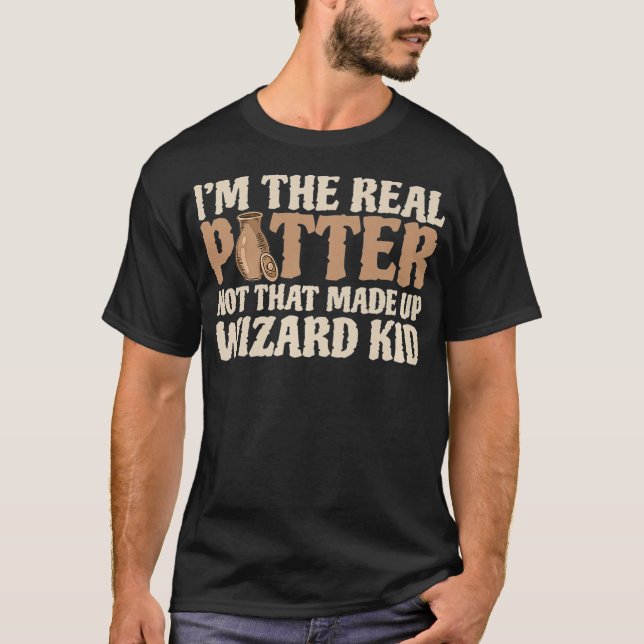 Camiseta Eu sou o verdadeiro Potter Não que fez feiticeiro (Frente)