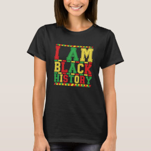 Camiseta Eu sou o Vintage Homens Mulheres Negras História N