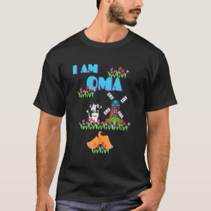 Camiseta Eu Sou Oma Avó Vaca Moinho De Vento Tulipas Tamanc