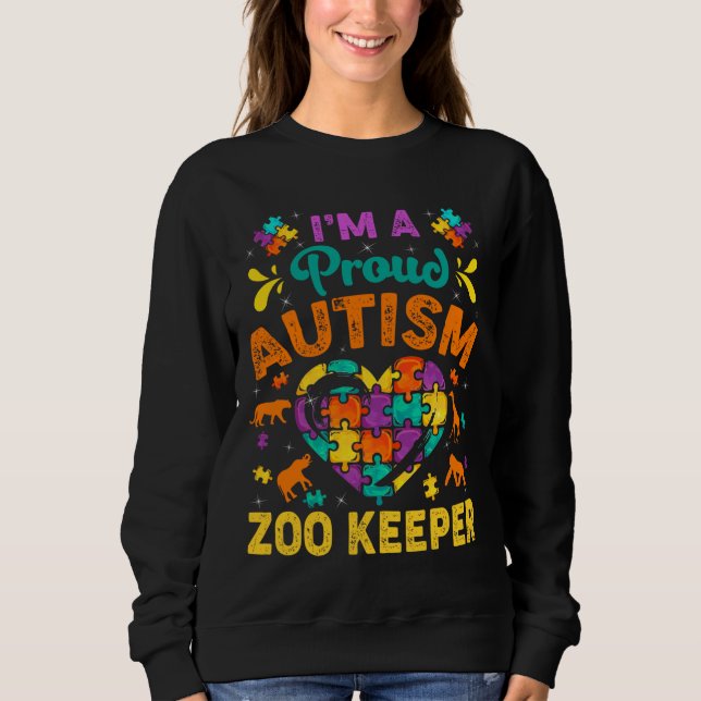 Camiseta Eu Sou Orgulhoso Zoológico Amo Autismo Autismo Aut (Frente)