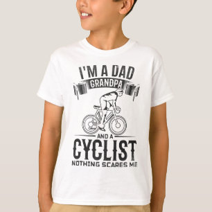 Camiseta Eu Sou Pai Avô E Ciclista Nada Me Assusta Eu