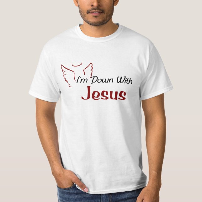 Camiseta Eu sou para baixo com Jesus (Frente)