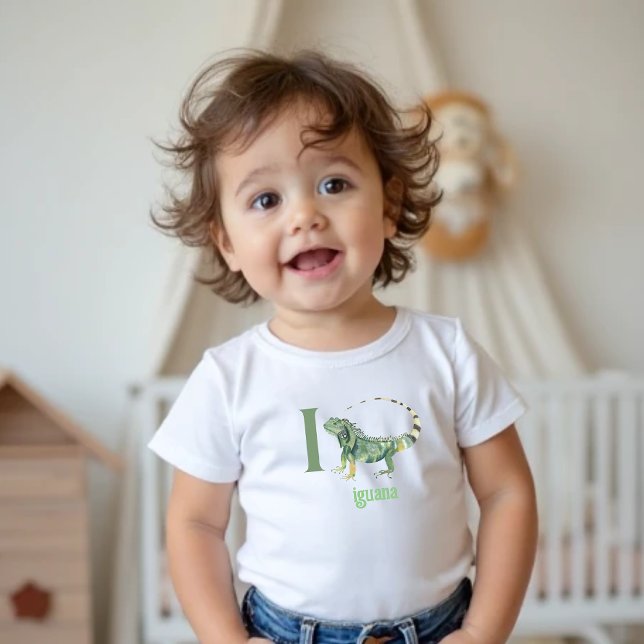 Camiseta Eu sou para Iguana: Alphabet Learning Tshirt Adorá (Criador carregado)
