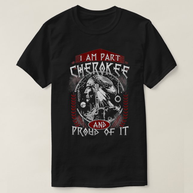 Camiseta eu sou parte cherokee (Frente do Design)
