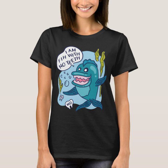Camiseta Eu Sou Peixe sem Dentes Meme Peixe Engraçado (Frente)