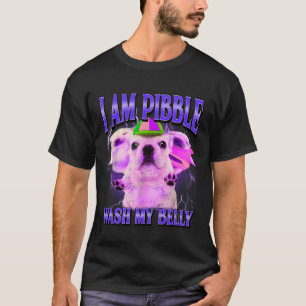 Camiseta Eu sou Pibble Cachorro Filhote Lavar Limpar Minha