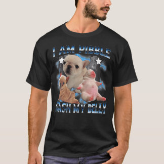 Camiseta Eu Sou Pibble Lave Meu Barriga Pibble Meme Cachorr