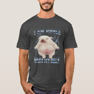 Camiseta Eu Sou Pibble Lave Minha Barriga Cachorro Engraçad