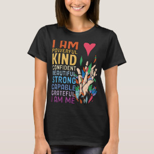 Camiseta Eu sou poderoso Confiante Belo Capa Forte