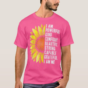 Camiseta Eu Sou Poderoso Confiante Bonito E Forte