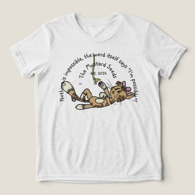 Camiseta "Eu sou Possível" - Quini, o Gato (Design frontal)