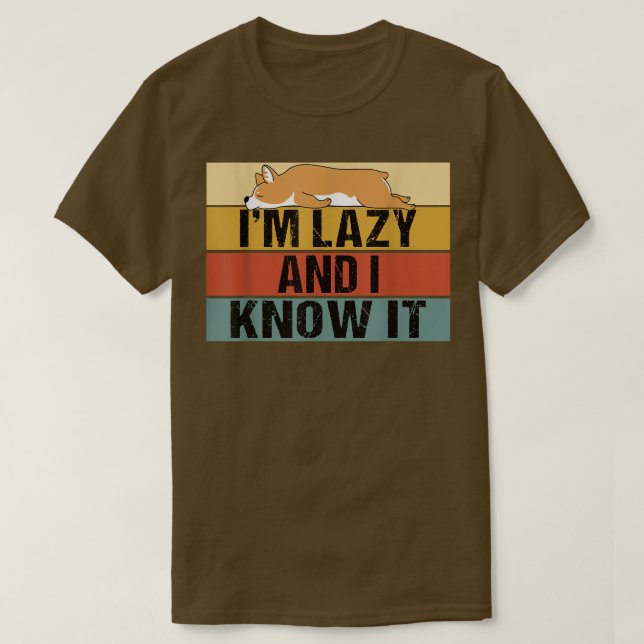 Camiseta Eu Sou Preguiçoso E Sei Que É Engraçado Retrô Preg (Frente do Design)