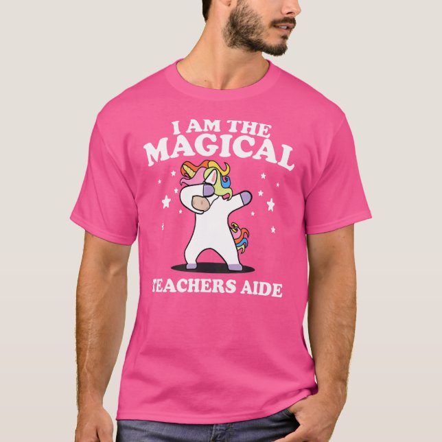 Camiseta Eu Sou Professora Magia Ao Lado De Dabbing Unicorn (Frente)