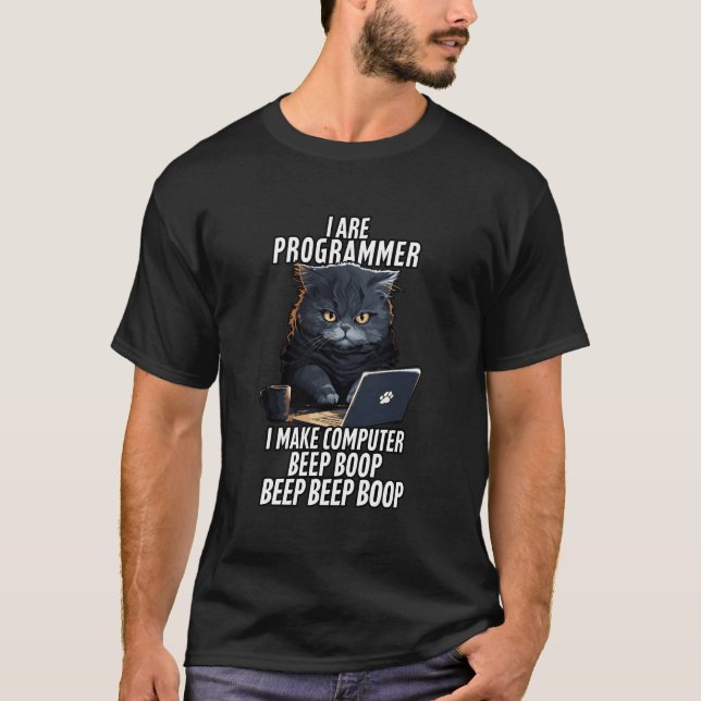 Camiseta Eu sou programador - Boop de bipe (Frente)
