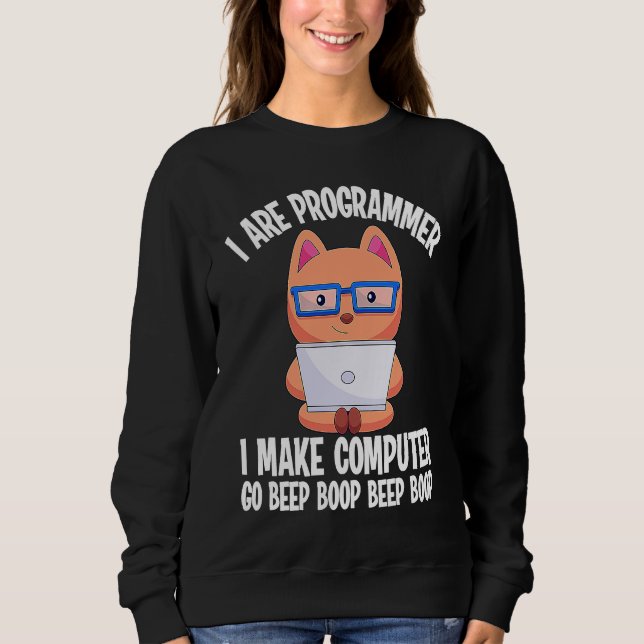 Camiseta Eu sou programador Cat Coder Software Deve (Frente)
