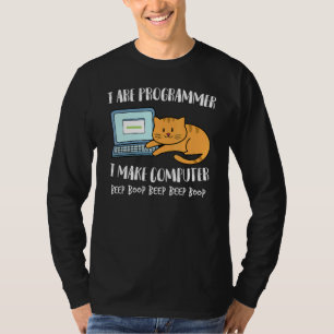 Camiseta Eu Sou Programador Eu Faço O Computador Beep Cat K