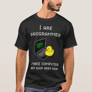 Camiseta Eu sou programador Eu faço um computador bipe pint