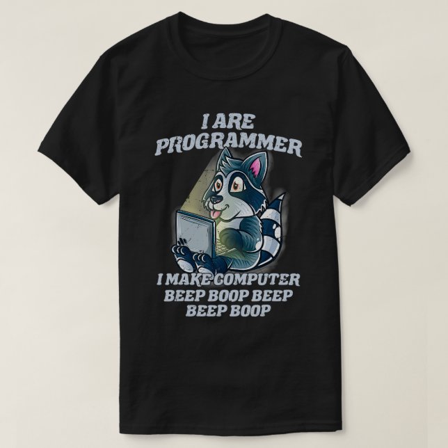 Camiseta Eu sou programador lançando o software IT Nerd Rac (Frente do Design)