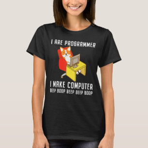 Camiseta Eu sou programador Programando Nerd Corgi Dog