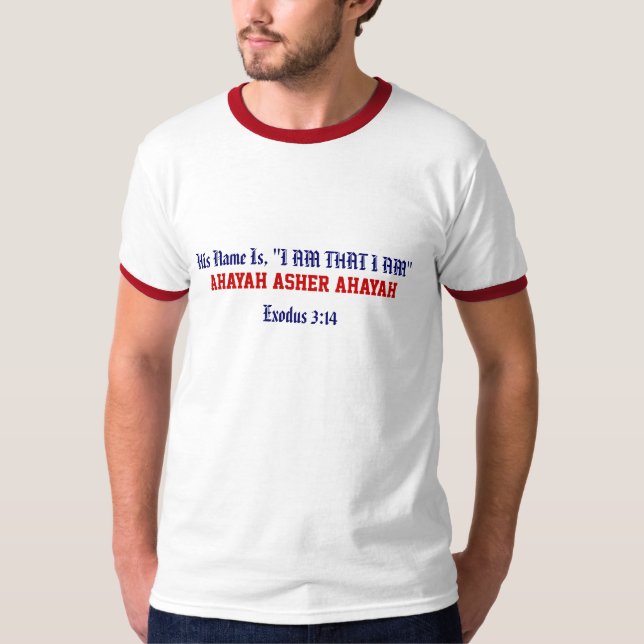 Camiseta EU SOU QUE EU É/calcinador Ahayah de Ahayah (Frente)