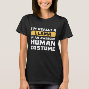 Camiseta Eu Sou Realmente Uma Lhama Em Um Fantástico Disfar