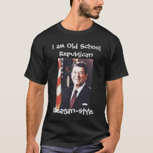 Camiseta Eu sou republicano da velha escola, Reagan-estilo