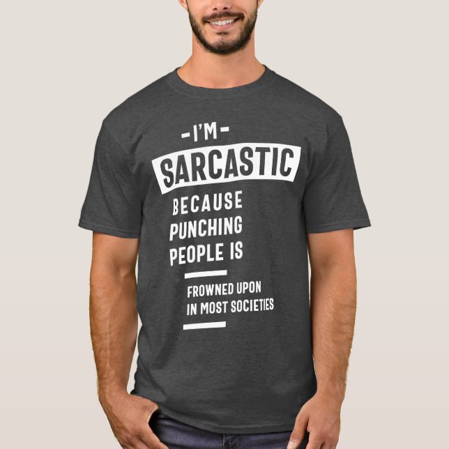 Camiseta Eu sou Sarcástico - Engraçado (Frente)