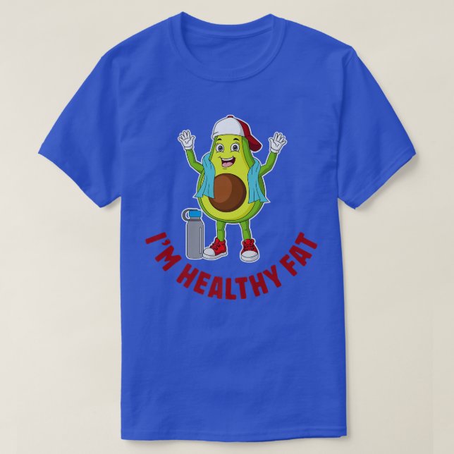 Camiseta Eu sou saudável, bom abacate, vegetariano engraçad (Frente do Design)