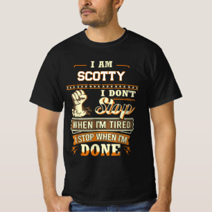 CAMISETA EU SOU SCOTTY NÃO PARO QUANDO ESTOU CANSA
