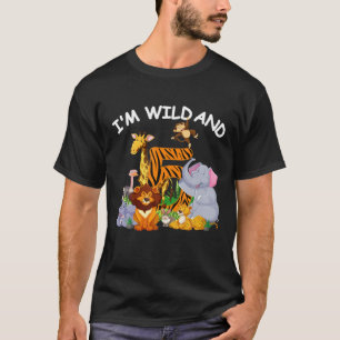 Camiseta Eu sou selvagem e 15 anos 5 de aniversário do Tema