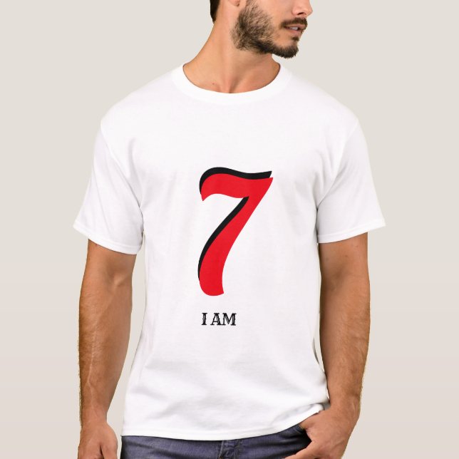 Camiseta Eu Sou Sete Sortudo Editável (Frente)