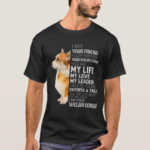 Camiseta Eu Sou Seu Amigo Seu Parceiro Seu Cachorro Galês D