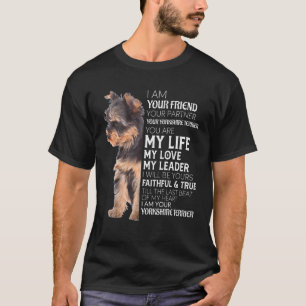 Camiseta Eu Sou Seu Amigo Seu Parceiro Seu Cachorro Yorkie