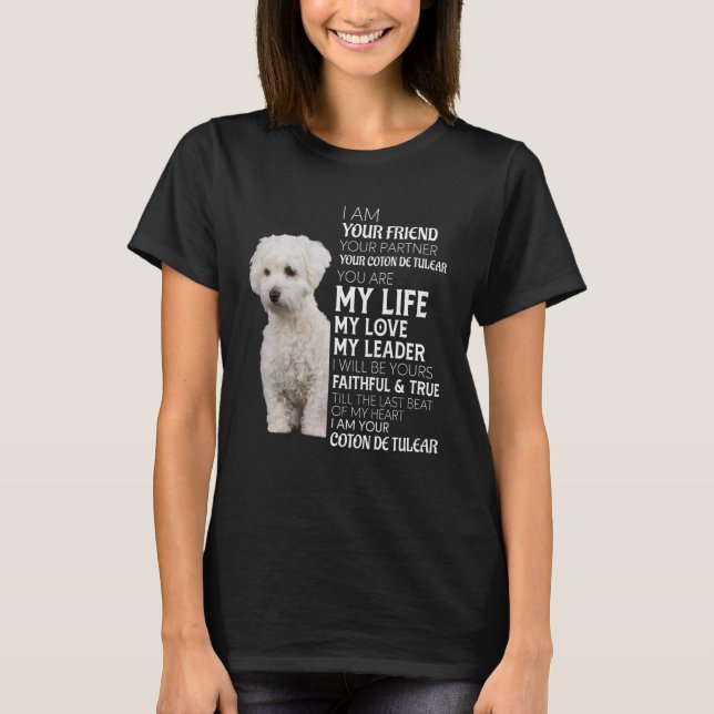 Camiseta Eu Sou Seu Amigo Seu Parceiro Seu Coton De Tulear (Frente)