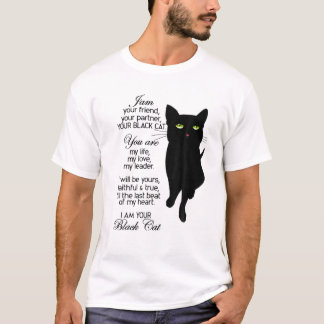 Camiseta Eu Sou Seu Amigo Seu Parceiro Seu Gato Negro