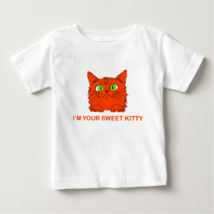 Camiseta Eu Sou Seu Gatinho Doce - Gato Vermelho pelo artis