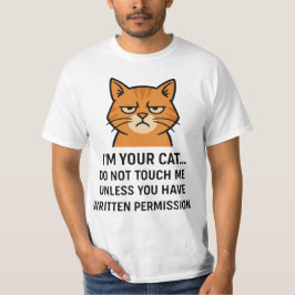 Camiseta Eu Sou Seu Gato – Declaração Divertida de Permissã