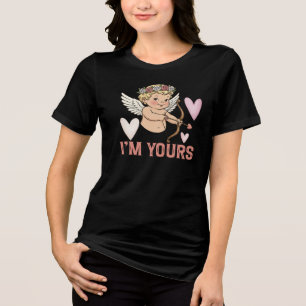 Camiseta EU SOU SEU, Gráfico do Cupido Vintage